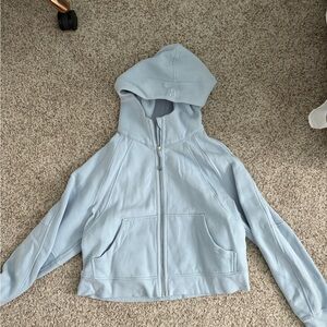 Lululemon women’s scuba zip up hoodie - light blue